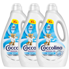COCCOLINO White folyékony Mosógél 3x2,72L - 204 mosás tisztító- és takarítószer, higiénia