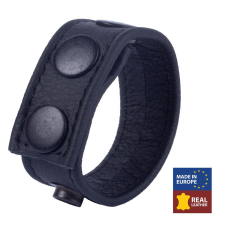  Cocky Leather – fekete bőr péniszgyűrű péniszgyűrű