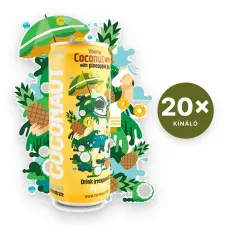 Coconaut Ananászos kókuszvíz 320 ml kínáló 20 db reform élelmiszer