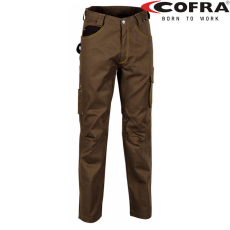 COFRA Drill Derekas Munkásnadrág Barna/Fekete - 52