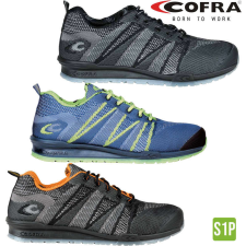 COFRA Fluent S1P Szellőző Munkavédelmi Sportcipő Fekete munkavédelmi cipő