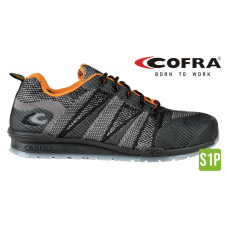 COFRA Fluent S1P Szellőző Munkavédelmi Sportcipő Fekete/Narancssárgasárga - 47 munkavédelmi cipő