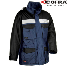 COFRA Gust Bélelt Téli Ripstop Munkáskabát Sötétkék/Fekete - 4XL munkaruha