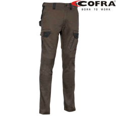 COFRA Jember Sztreccs Munkásnadrág Barna/Fekete - 52
