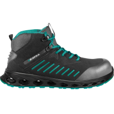 COFRA Jumping S3S ESD SR Elasztikus Fekete/Zöld Munkavédelmi bakancs - 48