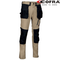 COFRA Kudus Sztreccs Munkásnadrág Khaki/Fekete - 58