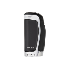 Colibri Enterprise E3 - 3 sugaras oldalsó szúrólángos szivaröngyújtó - fekete,króm öngyújtó