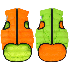 Collar AiryVest Lumi kifordítható, világító kutyakabát S40 Zöld/narancs kutyaruha