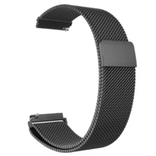 Colmi okosóra szíj, fém, mágneses, fekete, 20mm, Milan Magnetic Strap okosóra kellék