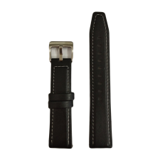 Colmi okosóra szíj, szilikon / műbőr, fekete, 20mm, Leather Strap okosóra kellék