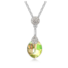 Colorful miracle - borostyán- Swarovski kristályos nyaklánc