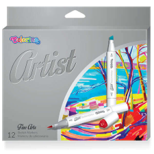 Colorino Artist művész filctoll készlet -12 darabos - kétvégű filctoll, marker