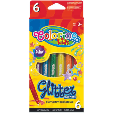 Colorino glitteres filctoll készlet - 6 darabos filctoll, marker