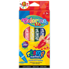Colorino KIDS Nyomdás végű filctoll készlet - 6 darabos filctoll, marker