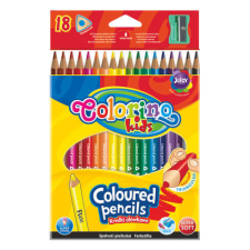 Colorino Kids színesceruza készlet - 18 darabos - fluo sárgával színes ceruza
