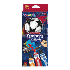 Colorino Tempera, Futball tubusos, 12 ml, 12 szín színes ceruza