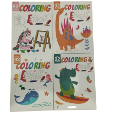  Coloroing Book - Szinező 92 matricával - 4 féle gyermek- és ifjúsági könyv