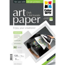 ColorWay Fotópapír ART series pólóra vasalható fólia (sötét) 120 g A4 5 lap (PTD120005A4) fotópapír