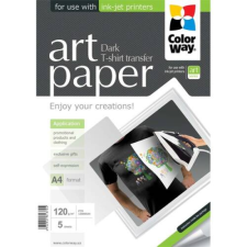 ColorWay Fotópapír, ART series, pólóra vasalható fólia, sötét (ART T-shirt transfer (dark)), 120 g/m2, A4, 5 lap fotópapír