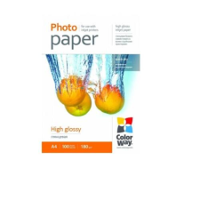 ColorWay Fotópapír, magasfényű (high glossy), 180 g/m2, A4, 100 lap fotópapír