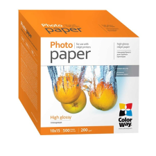 ColorWay Fotópapír, magasfényű (high glossy), 200 g/m2, 10x15, 500 lap fotópapír