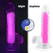  Colour Glow Dildo 15 x 4.5cm rózsaszínű műpénisz, dildó