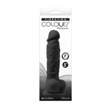  Colours - Pleasures - Vibrating - 5" Dildo - Black vibrátorok