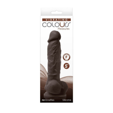 Colours - Pleasures - Vibrating - 5" Dildo - Dark Brown vibrátorok