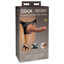  Comfy Silicone Body Dock Kit Black/ Dark Brown műpénisz, dildó