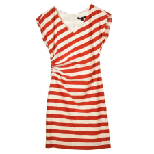 Comma piros-fehér csíkos női ruha – 36 női ruha