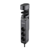 Commel asztalhoz rögzíthető elosztó, 3 db aljzat, USB A+C fekete 16A 3680W