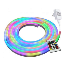 Commel Led Neon flex fénykábel szett 5m RGB 60led IP44 flexibilis világítási kellék