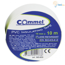 Commel Szigetelő Szalag 19mm x 10m - fehér - 365-655 villanyszerelés