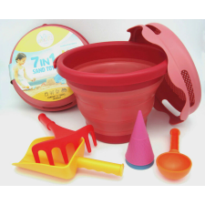 CompacToys - 7 az 1-ben homokozó készlet - Rózsa homokozójáték