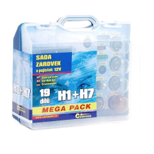 Compass MEGA H1+H7+biztosítékok, pót készlet 12V autó izzó, izzókészlet