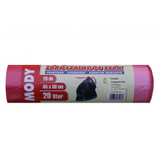 Competent Zárószalagos zsák 45x50, 20 literes, piros, 15mikron tisztító- és takarítószer, higiénia