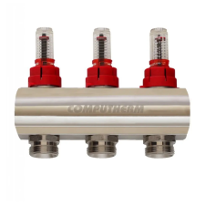 Computherm MF03 1"-os áramlásmérővel szerelt 3 leágazásos osztó villanyszerelés