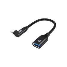 Conceptronic ABBY19B USB-C 90° angled to USB-A OTG Adapter Black kábel és adapter