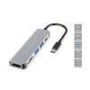Conceptronic DONN02G 6in1 USB3.2 Gen 1 Docking Station Grey