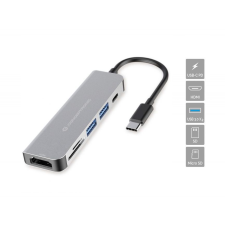 Conceptronic DONN02G 6in1 USB3.2 Gen 1 Docking Station Grey laptop kellék