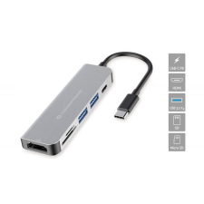 Conceptronic DONN02G USB-C notebook dokkoló szürke (DONN02G) - Notebook dokkoló laptop kellék
