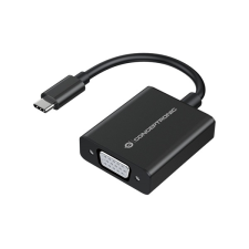 Conceptronic kábel - abby05b (usb-c to vga, fullhd/60hz, aluminium, fekete) kábel és adapter