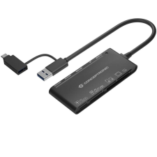 Conceptronic StreamVault BIAN03B kártyaolvasó USB 3.2 Gen 1 (3.1 Gen 1) Type-A Fekete (BIAN03B) kártyaolvasó