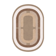  Conceptum Hypnose Szőnyeg (120 x 180) Barna Sftkece048-Oval lakástextília