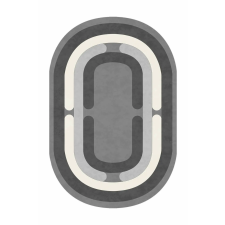  Conceptum Hypnose Szőnyeg (80 x 200) Antracit Sftkece047-Oval lakástextília
