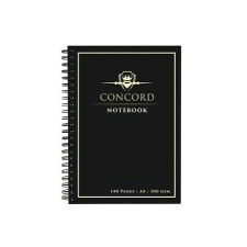 Concord Spirálfüzet, a5, vonalas, 70 lap, concord, fekete 8959-con füzet