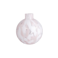 CONFETTI mini gömb üveg váza, rózsazsín ? 10cm dekoráció