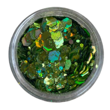  Confetti mix #18 almazöld körömdíszítő