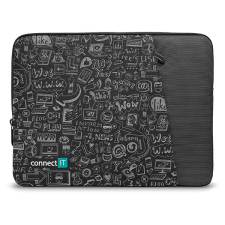 Connect IT DOODLE 15.6", fekete számítógéptáska