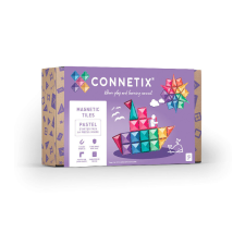 Connetix csempe - Mágneses Építőkészlet Pasztell Kezdőkészlet 64 db mágneses építőjáték